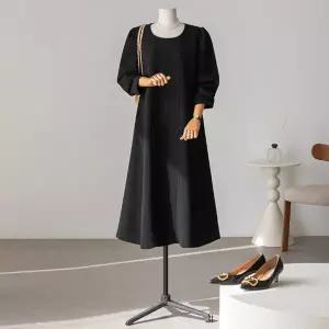 (안나앤플러스) 렐리 더블버튼 원피스[드레스ECY34] 빅사이즈