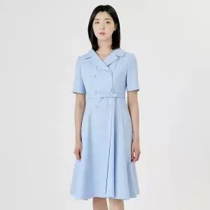 [롯데백화점]케네스레이디 라이영 더블버튼 벨티드 원피스 (EWOPOE05)