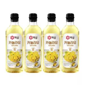 백설 카놀라유 900ml 4개