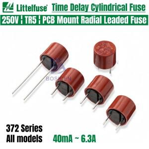 5개입 372 250V TR5 시간 지연형 원통형 퓨즈 T63mA T80mA T100mA T125mA T1.6A