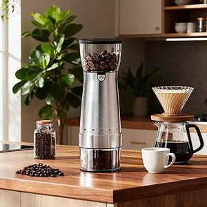 전기 커피 그라인더 기계 휴대용 자동 콩 밀 내장 충전식 배터리 가정용 조정 가능 분쇄 설정