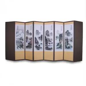 병풍 8폭 그림 작품 예술 산수화 추사글씨