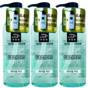 스타일 스트롱 헤어젤 하드 500ml 3개 미쟝센 발림성 고정