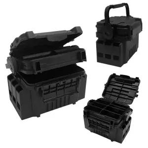 케이스 2단 루어 수납 소품 에기 구조 낚시 태클박스 블랙 분리수 보조가방