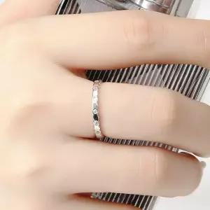 (비쥬홀릭) 실버925 백금도금 웨이브 큐빅 오픈링반지