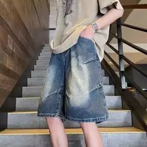 남자 청 하의 반바지 트렌드 바지에 워싱 빅사이즈 튀는 패션 5부 SPO마켓1