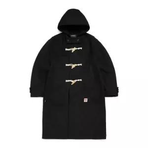 마크곤잘레스 MARK GONZALES 하트컬렉션 후드 더플 롱 코트 BLACK 1683386