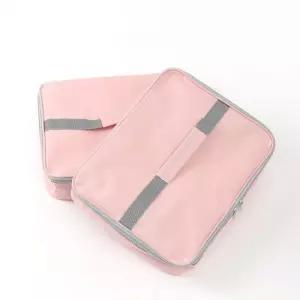 사각 도시락 보냉백 휴대용 보냉가방 2p셋 5L (핑크)
