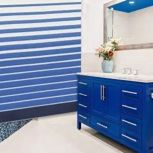 [콩심팥심]대 스트라이프 커튼 ZF 샤워