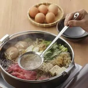 [콩심팥심]ZF (대) 국자 스텐 거름망 미세 거품 일본