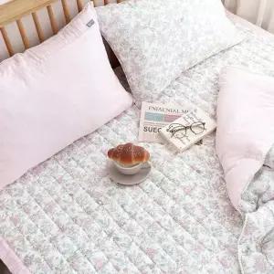 해피니 (핑크) 버니 카페트겸 Q 침대패드 퀸 패드