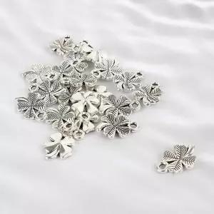 부자재 네잎클로버 액세서리 ZF 키링 목걸이 펜던트 실버