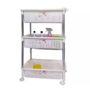 이동식 선반3단 대 미용실츄레이 트롤리바 미용카트