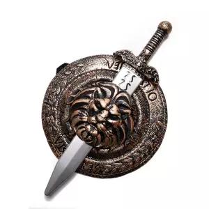 할로윈 코스프레 액세서리 고대 로마 전사 방패 칼 무기 의상 소품 소년 생일 파티 선물 장난감