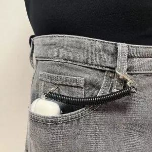 스트랩 블랙 핸드폰 도난방지 스프링줄 ZF