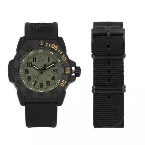 루미녹스 남성 러버 시계 네이비씰 XS.3517.NSF.SET