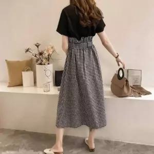 여름 린넨 롱치마 반팔세트 투피스 하객룩 데이트룩