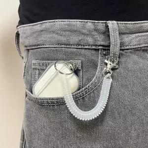 [콩심팥심]도난방지 투명 스프링줄 핸드폰 ZF 스트랩