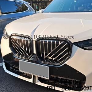 BMW X3 G45 2025 + 광택 블랙 중간 그릴 프레임 메쉬 액세서리 용 ABS 자동차 프론트 레이싱 커버