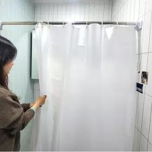 [콩심팥심]방수 샤워커튼 비닐 ZF 화이트 무지 80x180