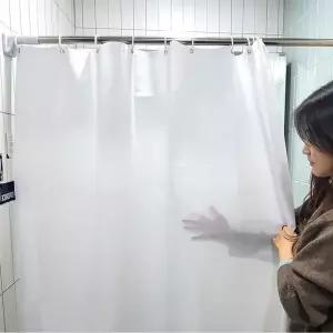 [콩심팥심]비닐 방수 화이트 샤워커튼 ZF 120x180 무지