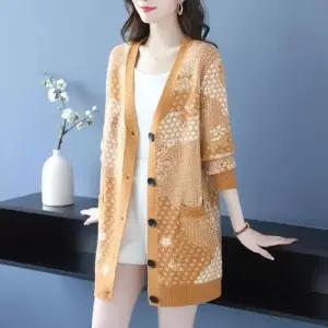 롱 하프 여사친 니트 겨울 가을 카디건 데일룩 퍼 빅사이즈 아우터 DAOL4