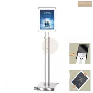 속지 교체 형 자석 A4 크롬 카페 가격표 거치대 표지판 광고판 홍보물