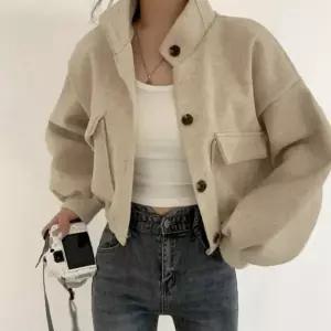 여자 모던 가오리핏 크롭코트 숏코트 봄 가을 코트 여성코트 봄코트 자켓 봄아우터 크롭