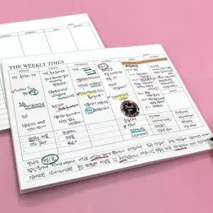 주간 플래너 ZF 떡메모지 메모장 위클리