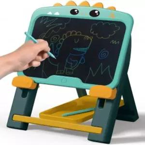 아티스트 LCD 전자 스케치 드로잉 패드 거치대 이젤 세트 공룡 050-79 노트 메모 그림 칠판 보드/어린이