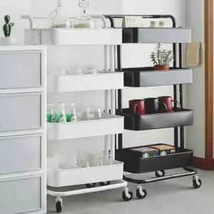 트롤리 선반 4단 이동트롤리 트롤리수납함 병원카트