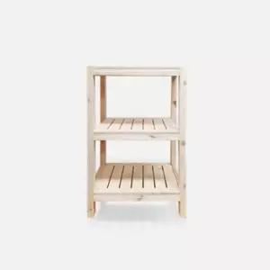 미니테이블 샤인빈 우드렉 3단선반40 DIY 원목 신발장