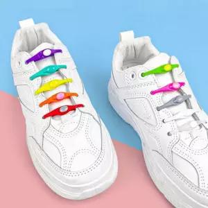 매듭없는 신발끈 슈즈타이 운동화끈 실리콘 고무밴드 Vuk8+8BwA