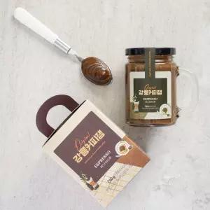 신선코리아 강릉커피잼 빵 밀크 카페라떼 에스프레소