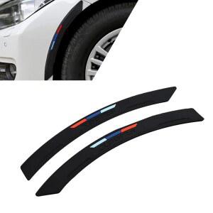 도가리 2 PCS 자동차 휠 눈썹 보호대, 실리콘 스크래치 방지 트림 아치 스티커, 대부분의 자동차를 위한 자가 접착식 스포티 스타일 외관 장식(블랙)