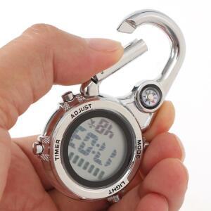 HWA 아날로시계 허리 걸이형 카라비너 등산 서바이벌 군용 AEWCB321C