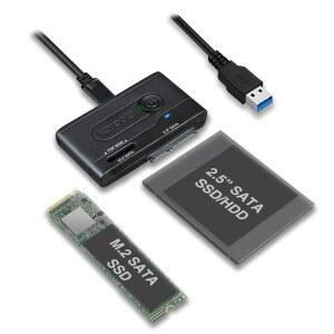 ICY DOK 2.5 u201D 및 M.2 SATA III HDD SSD를 USB 3.2 Gen 1 (5Gbps) 하드 드라이브 도킹 스테이션 리더 어댑터 | EZ-Adaptor MB031U-1SMB