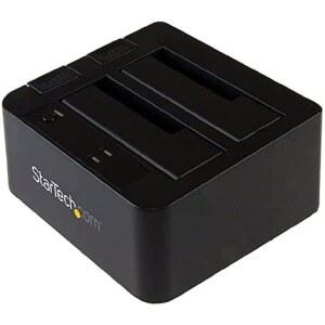 StarTech.com 듀얼 베이 USB 3.1에서 SATA 하드 드라이브 도킹 스테이션, 3.1 (10Gbps), 외장 2.5 / 3.5인치 I /III /, SSD /HDD 핫 스왑 베이, 탑 로딩(SDOCK2U313)