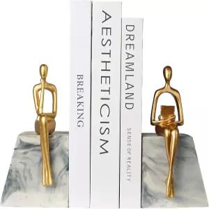 책꽂이에 책을 보관할 수 있는 책 끝 가정용 사무실 책장을 위한 헤비 듀티 사상가 추상 조각상 장식