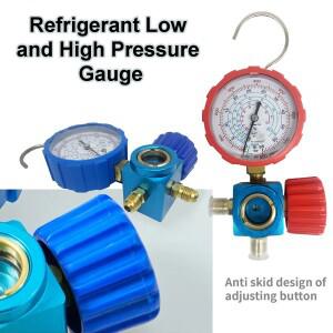 R22R410AR134AR404A 고압 및 저압 AC 냉동 도구용  유리가  에어컨 매니폴드 게이지