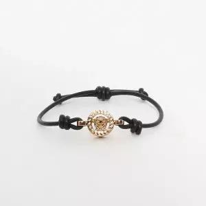 [베르사체][국내신상]베르사체 메두사 메탈 레더 공용 팔찌 1019668 1A00637 1B00V