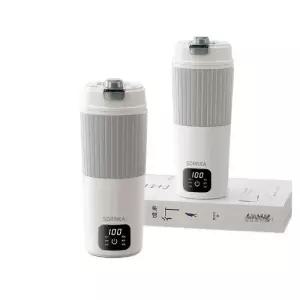 휴대용 전기포터 커피포트 충전식 여행용 온도조절 보온병 텀블러 가열 USB