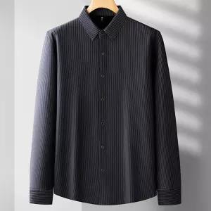 남성셔츠 트렌디 아이템 솔리드 빅사이즈 기모 긴팔 추동 히팅 플러스 스판 박시 도톰 논스톱 HT4