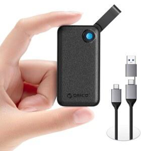 ORICO 512GB 휴대용 SSD, 최대 2000MB/s, USB 3.2세대 2x2, 울트라 미니, 2인치 C 케이블 포함 컴팩트, 외장 솔리드 스테이트 드라이브, 스마트폰,
