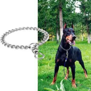 강아지초크체인 개산책목줄 강아지스텐목줄 반려동물 스테인레스 4.0mmX60cm