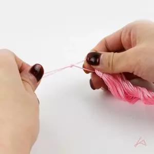 매듭실(1mm)-연분홍 뜨개실 반지만들기 사무용품 교육 생활용품 가정용품 팔찌만들기 만들기