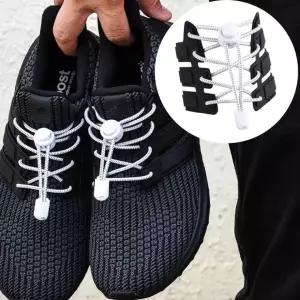 매듭 없이 원터치 신발끈 간편 착용 무매듭 운동 화끈 클립 조임 장치 매듭없는 고무줄