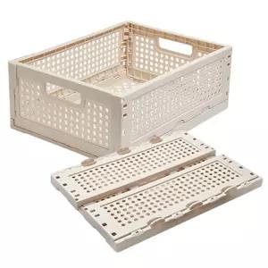 폴딩박스 소 아이보리 다용도 접이식 수납함/리빙/박스/멀티/폴딩/수납장/캠핑/수납/플라스틱/자동차/정리