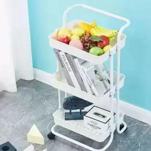[생활] 3단바퀴트롤리 바퀴달린 선반 펜트리수납장 이동식수납선반