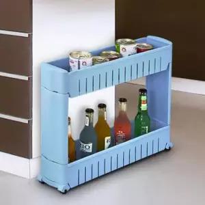 [생활] 공간활용 2단 이동식 틈새선반 슬림 사이드트롤리